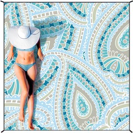 HIHOHO Beach Blanket Waterproof Sandproof Extra Large Beach Mat 79" X 83"/120"x108"for 1-8 Adults Quick Drying Durable Outdoor Picnic Mat for Beach Travel Camping Hiking