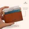 MASSENI Premium Italian Leather Slim Card Holder, Small Capacity, Genuine