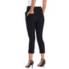 HDE Pull On Capri Pants for Women with Pockets Elastic