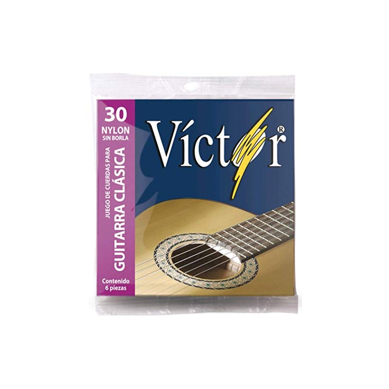 Víctor Juego de cuerdas de nylon sin borla para guitarra