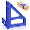 Regla triangular de inglete de aleación de aluminio de 45/90