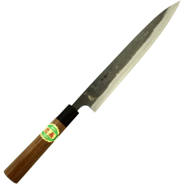 Tosa Knife, Black Cutter, Yanagi Blade Knife, Walnut Pattern, Blue Steel No. 1, 9.4 inches (240 mm)
