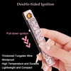 Electric Lighter, Luxury Bling Rhinestone Type-C Rechargeable Lighter with Pull-Out