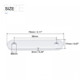 sourcing map Curtain Weights (50g), Drapery Iron Weight for Bathroom Home Curtains Tablecloth Flags, White, 5Pcs
