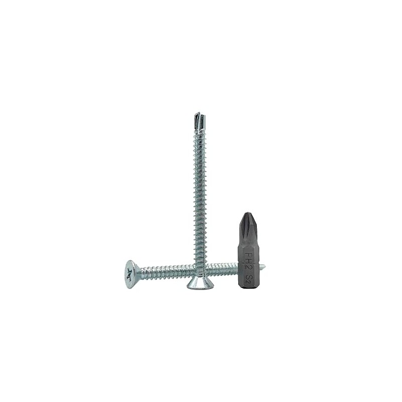 Pack of 50 DIN 7504 P Galvanised Steel 4.8 x
