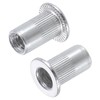 uxcell #8-32 Rivet Nuts Aluminium Alloy Knurled Flat Head Threaded