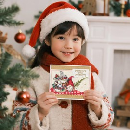 Christmas Clear Stamp Set Reusable Clear Silicone Stamps with Pumpkins, Skulls, Bats, Santa Claus and Holiday Designs for Cards, Scrapbooking, journaling and DIY templates (Christmas Snack Shop)