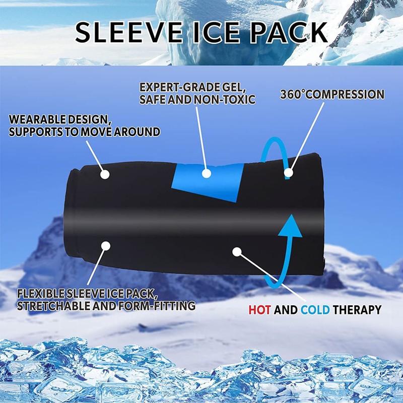 Elbow Gel Sleeve Cold and Hot Compression Elastic Fit Elbow