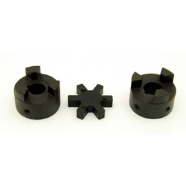 7/8" to 1-1/4" L095 Flexible 3-Piece L-Jaw Coupling Coupler Set & Rubber Spider