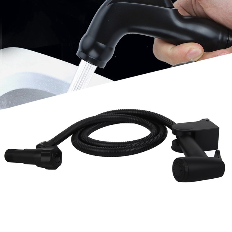 G1/2 Black Stainless Steel Handheld Toilet Bidet Sprayer Set Attachment