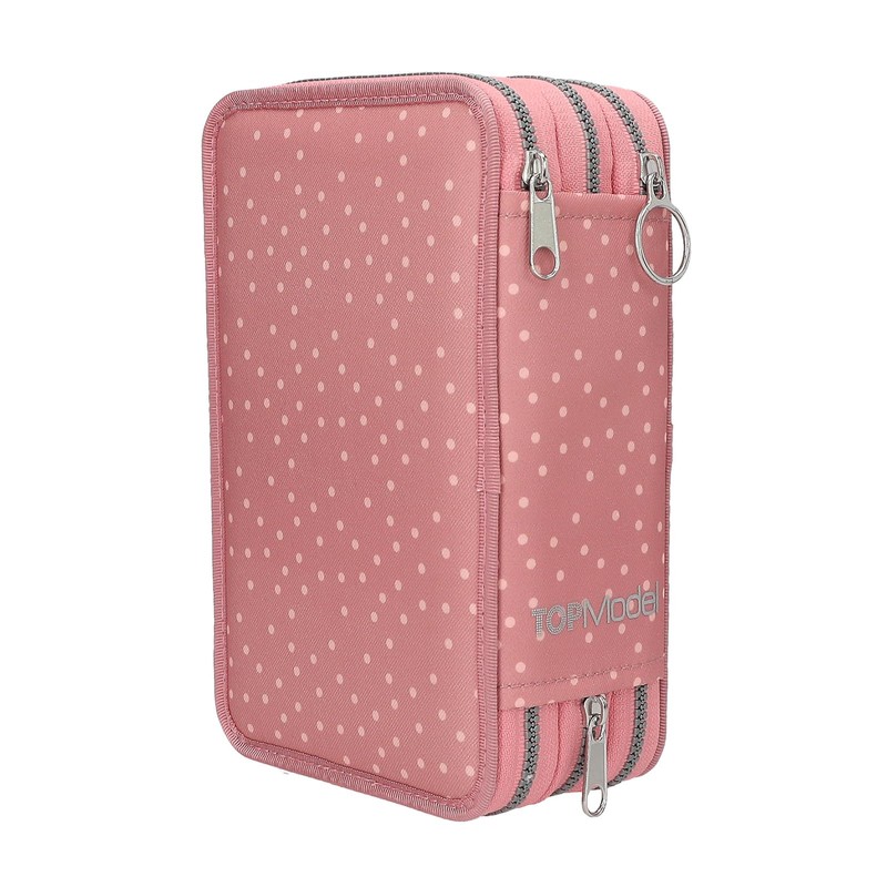 Depesche TOPModel Juicy 13323 Filled 3-Compartment Pencil Case in Dusky