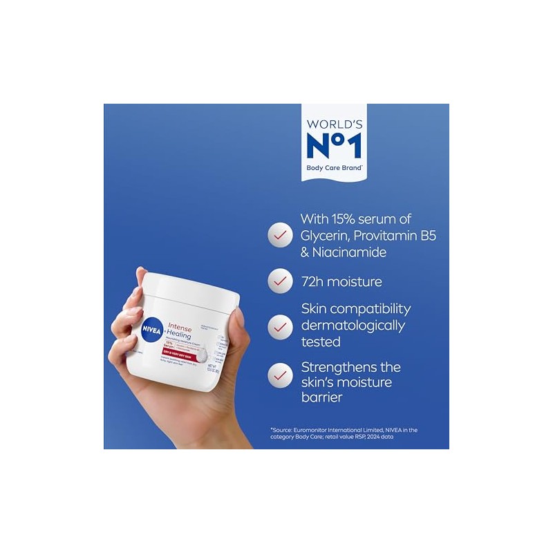 NIVEA Crema curativa intensa, crema corporal hidratante para piel seca,