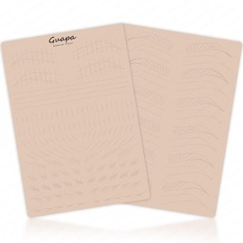 Guapa Nano Brows Tattoo Practice Skin - Dotted Line Pre-printed Eyebrow Practice Pad for Permanent Makeup Machine Tatoo Artists and Beginners