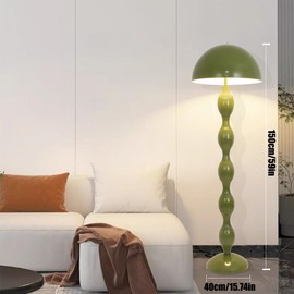 MUMENG Floor Lamp Creative Green Mushroom Lamp, Standing Lamp with Foot Switch, Creamy Style Modern Tall Lamp for Living Room, Bedroom, Office, Corner, E26/E27 Bulbs Compatible