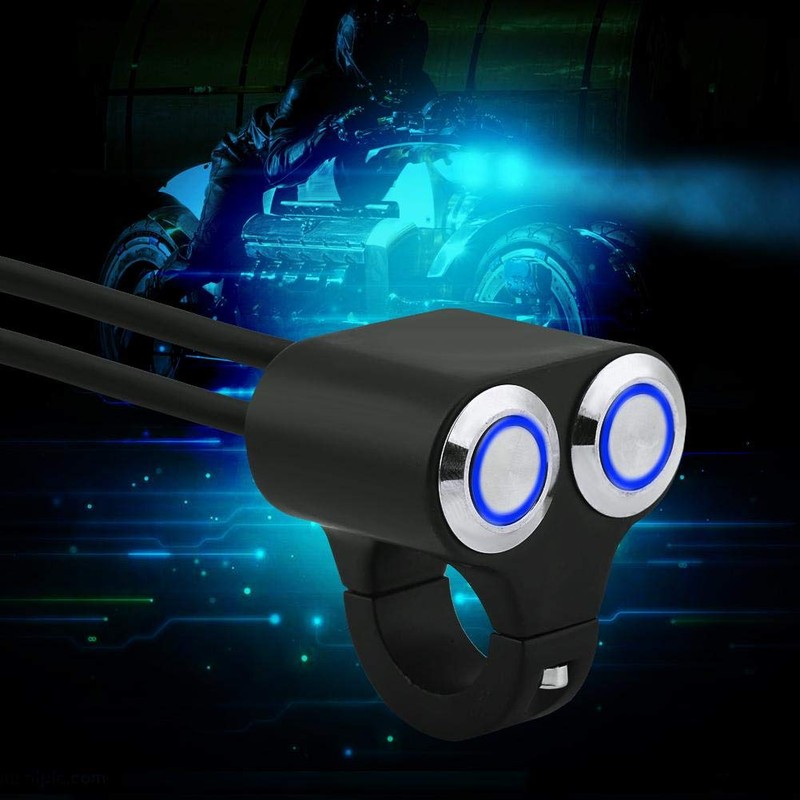 22mm Motorcycle Handlebar Switch 7/8 Inch Thianium Alloy Universal Waterproof