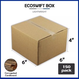 EcoSwift 150 6x6x4 "EcoSwift" Brand Cardboard Box Packing Mailing Shipping Corrugated
