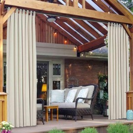 Curtain Rods for Windows 120 to 240, 1 Inch Black Curtain Rod Set, Heavy Duty Drapery Rods with Adjustable Curtain Rods, Outdoor Curtain Rod with Ball Finials, Room Divider Curtain Rod, 32"-240"