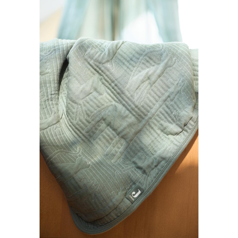 Jollein Babydecke Jungle Jambo, Ash Green/Laurel - 75x100cm - 100%