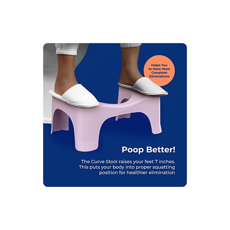 Squatty Potty The Original Bathroom Toilet Stool Curve Lightweight with