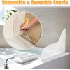 2Pcs Shower Splash Guard,Self-Glue Shower Splash Guard for Bathtub, Integral