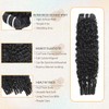 Extensiones de cabello humano rizado birmano con ondas al agua,