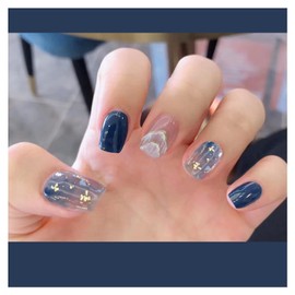 Domiya Nail Tip, Ballet, Short, Nail Tip, Very Short, Popular, Nail Stickers, Cute, 3D Nails, 24 Pieces, Round Tip, Fashion, Wedding Nail Tip, Bride Nail (PD77)