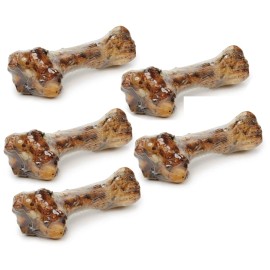 MPP All Natural Buffalo Shoulder 12 Inch Big Dog Bones Meaty Dental Chew Health - 5 Bones