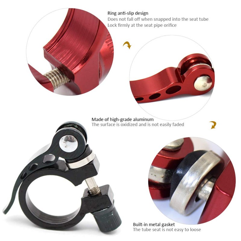 DAZISEN Bicycle Seat Tube Clip - Aluminium Alloy Ultralight Quick