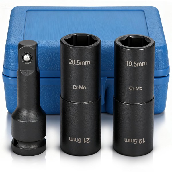 Sukudon 3PCS Impact Wrench Nuts 18.5 mm 19.5 mm Socket