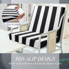 Newwiee 8pcs Patio Stretch Cushion Covers Stripe Outdoor Cushion Covers