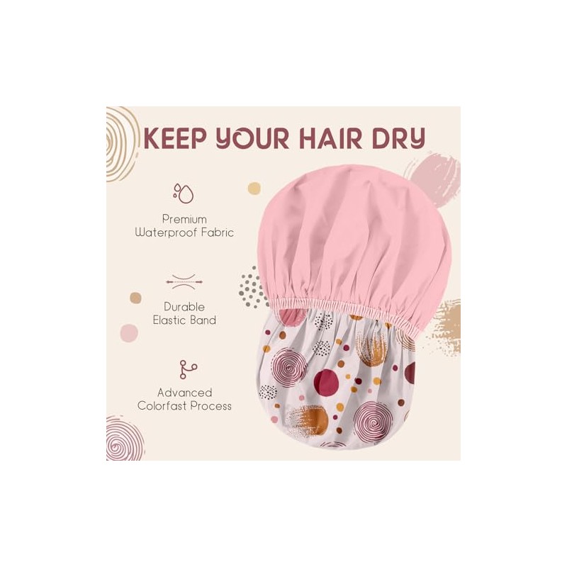 Years calm Gorro de Ducha de Lujo para Mujer, Reutilizable