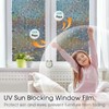 Beautysaid Window Privacy Film Stained Glass 3D Rainbow Prism Window