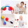 Toyvian Colourful Dumbbell Toy, Dumbbell, Soft Teething Toy for Toddlers,