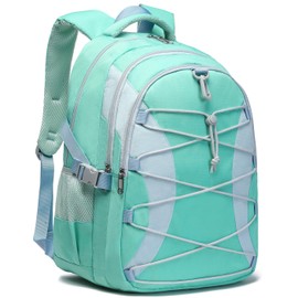 BLUEFAIRY Middle High School Backpack for Boys Girls Large Back Pack with Laptop Compartment Book Bag for Back to School Stuff Supplies Schoolbag Bookbag for Kids Teens Teenagers Mint Green/Grey