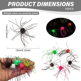 10PCS Fishing Lure Kit, Dice Shaped Soft Fishing Bait PVC Lure Slow Sinking Flexible Bass Lures for Catfish and Perch Bait Lures for Freshwater