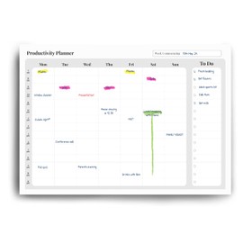 Weekly Time Management Planner - Perfect for Home, Office, Study/Revision & General Productivity - A4 size with 52 tear off sheets - Quality 100gsm paper with a sturdy 1000 micron whiteboard
