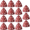 TA-VIGOR 15Pcs 320 Grit Detail Sander Sandpaper, 6 Holes Sanding