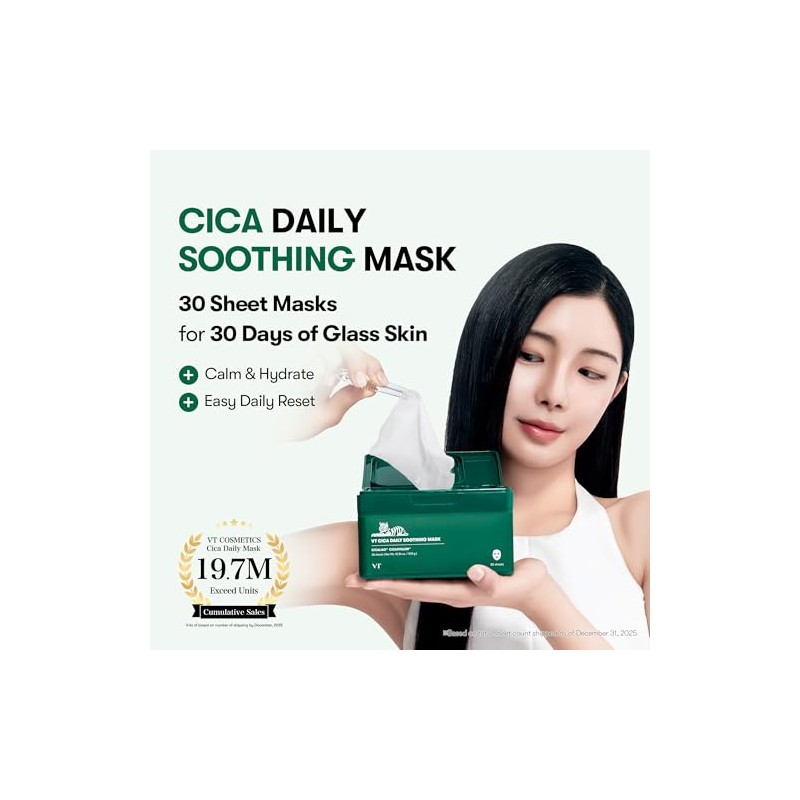 Cica Daily Soothing Mask by Vt Cosmetics for Women -