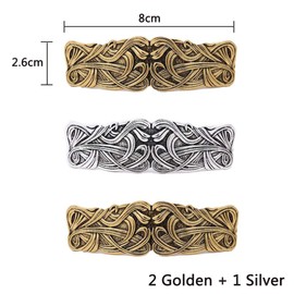 3Pcs Celtic Hair Stick Vintage Barrette Irish Style Hair Slide Clip Stick Hair Accessories for Girls and Women