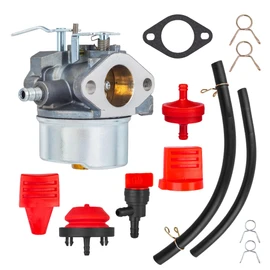 BlueStars 640052 Carburetor Combo - Replace 640054 640349 640058 640058A - Compatible with Tecumseh HMSK80 HMSK90 8HP 9HP 10HP Engine LH318SA LH358SA - for Snow Blower Generator Chipper Shredder