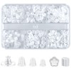 6 Styles Silicone Earring Backs for Studs, 600 Pieces Clear