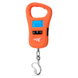 KastKing ToughTide Fishing Scale, USB Charging, 65lb Capacity, Ultra-Thin Digital Fish Scale, LCD Display, Ergonomic Handle, Fish Scales Digital Weight, Fishing Accessories for Men, Orange