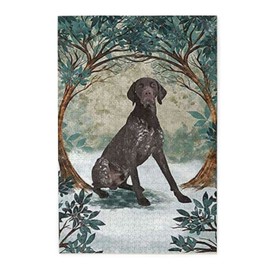 1000 Piece Jigsaw Puzzles German Shorthaired Pointer Puzzle Wooden Jigsaw Puzzles for Adults and Kids Development Toys Games Toys Gift