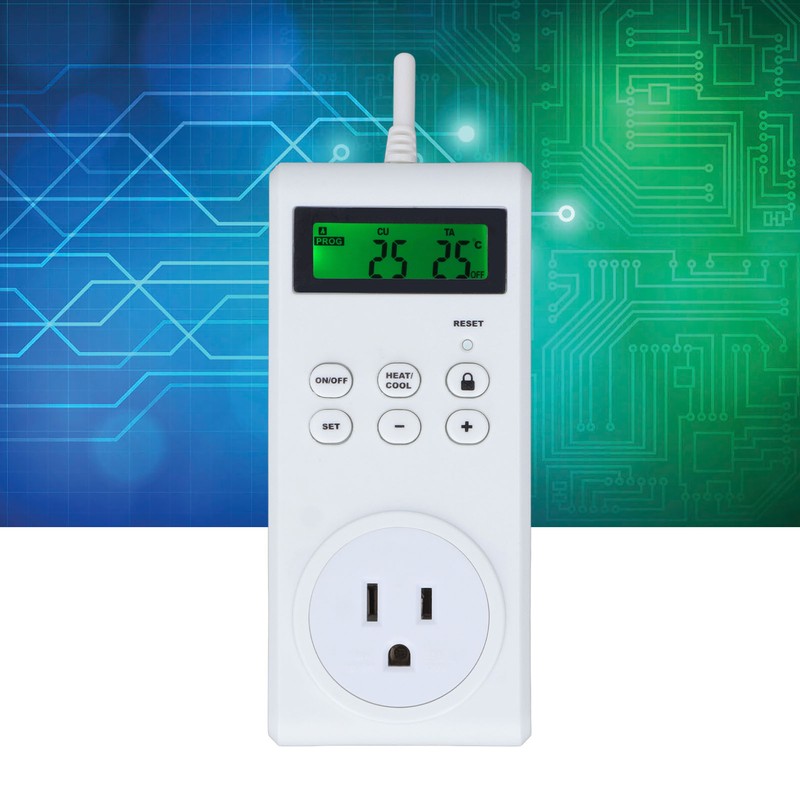 Thermostat Outlet Wireless Programmable Automatic Temperature Controller Socket Switch US