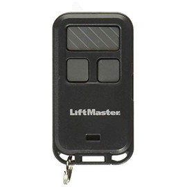 Mini Key Chain Garage Door Opener Remote, 2.5" Long x 1.25" Wide x 1/2" Thick, Black with Gray Buttons - 1
