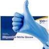 Black Disposable Gloves,Latex Free Disposable Gloves 100 count, Safe Prep