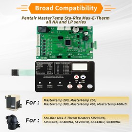 𝑼𝒑𝒈𝒓𝒂𝒅𝒆 42002-0007S Control Board Kit Replacement for Pentair MasterTemp Sta-Rite Max-E-Therm All NA and LP Series Pool and SPA Heater Electrical Systems, with 472610Z Switch Membrane Pad