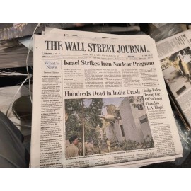The Wall Street Journal Friday June 13 2025 Israel Strikes Iran Nuclear Program