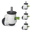 4-Pack Heavy-Duty Stem Casters with Retractable Wheels 2200 Lbs Total