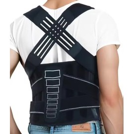 Aethraex Posture Corrector for Women and Men, Adjustable Shoulder Posture Brace, Back Straightener Posture, Used for Middle Upper Spine (Black, Small)